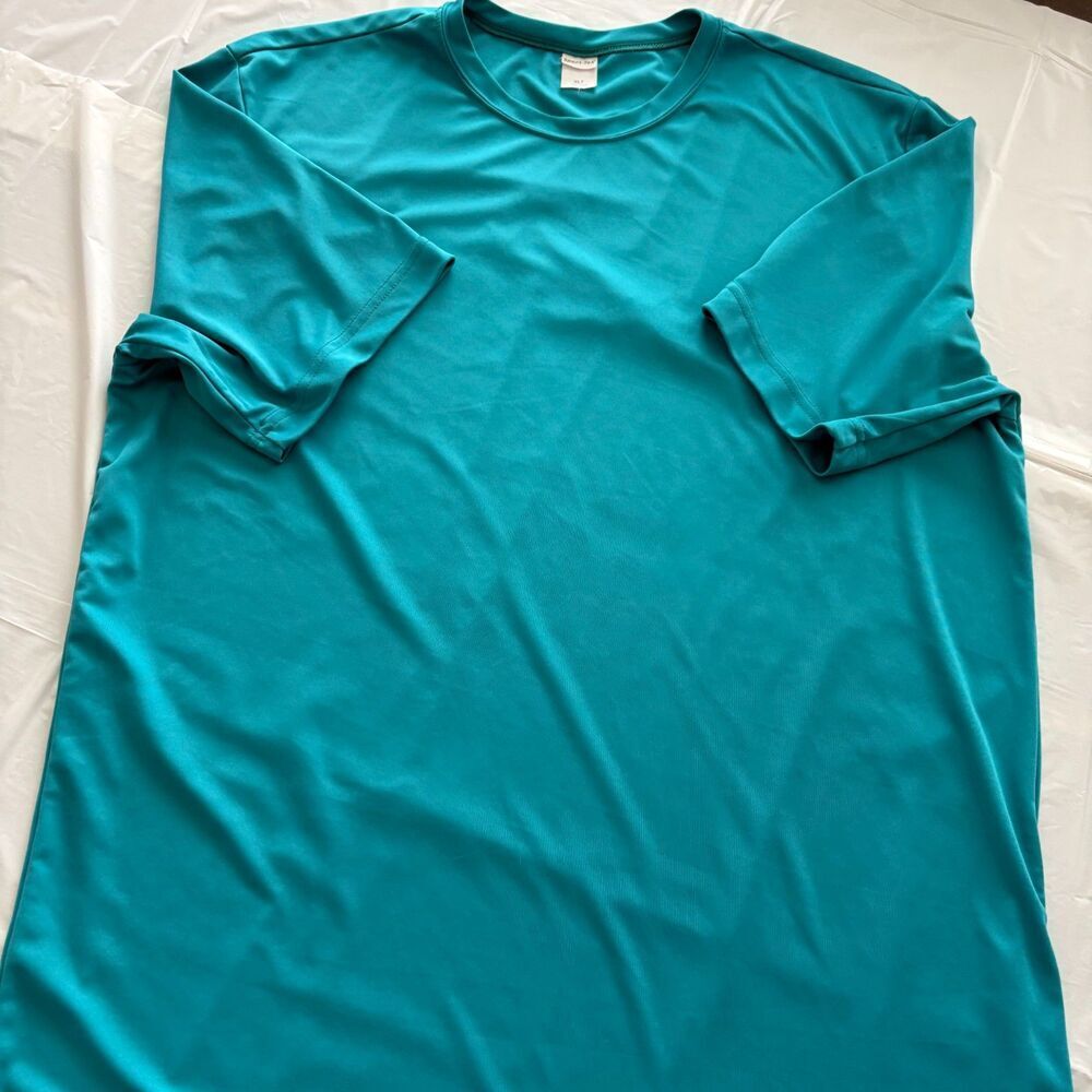 Sport Tek T-Shirt Round Neck Short Sleeve Turquoise Size XL-T - Picture 3 of 10